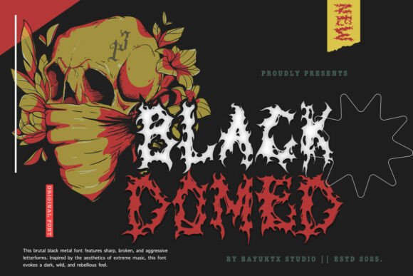 Black Domed: Unleash Brutal Typography