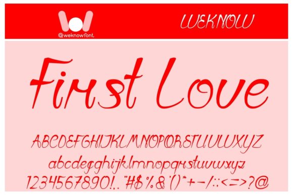 First Love: A Handwritten Font for Creative Projects
