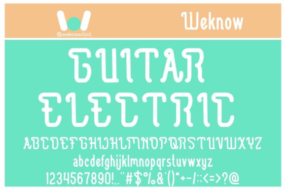 Guitar Electric: A Quirky Handwritten Font for Creative Projects