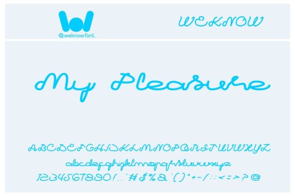 My Pleasure: A Handwritten Font for Creative Projects