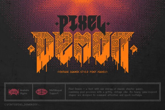 Pixel Demon: A Retro Gaming Font for Bold Design