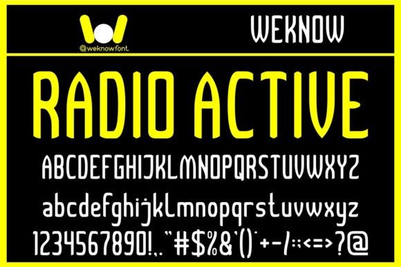 Radio Active: A Bold Serif Display Font for Modern Design