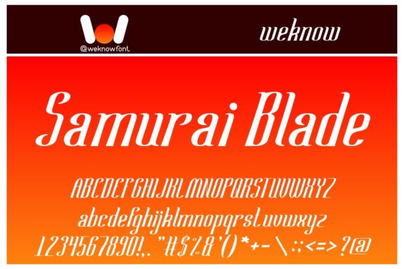 Samurai Blade: A Font for Bold Creative Identity